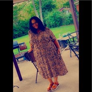 Animal print A line dress